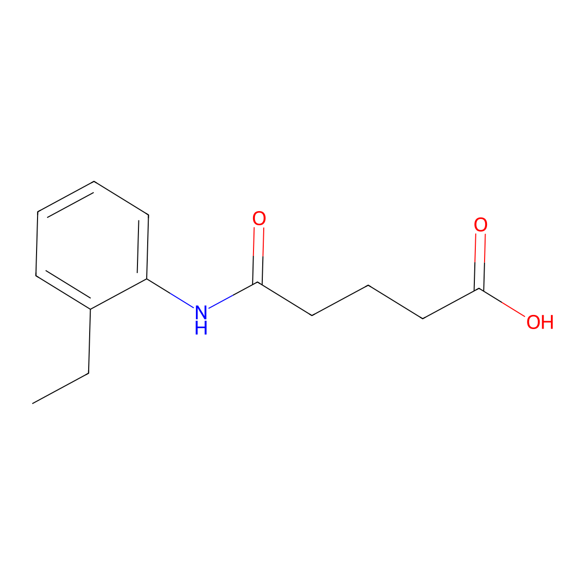 5-(2-Ethylanilino)-5-oxopentanoic acid molecular structure, CAS 200134-04-9