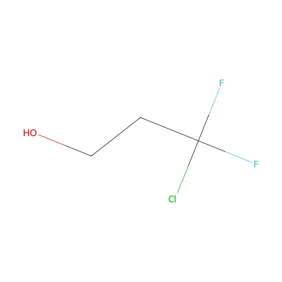 3-Chloro-3,3-difluoropropan-1-ol molecular structure, CAS 2001343-64-0