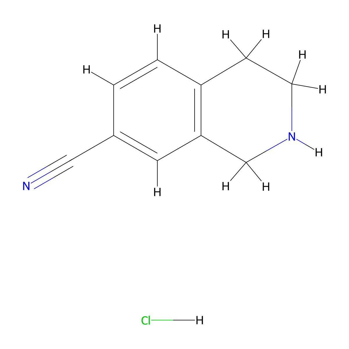 1,2,3,4-Tetrahydroisoquinoline-7-carbonitrile hydrochloride molecular structure, CAS 200137-81-1
