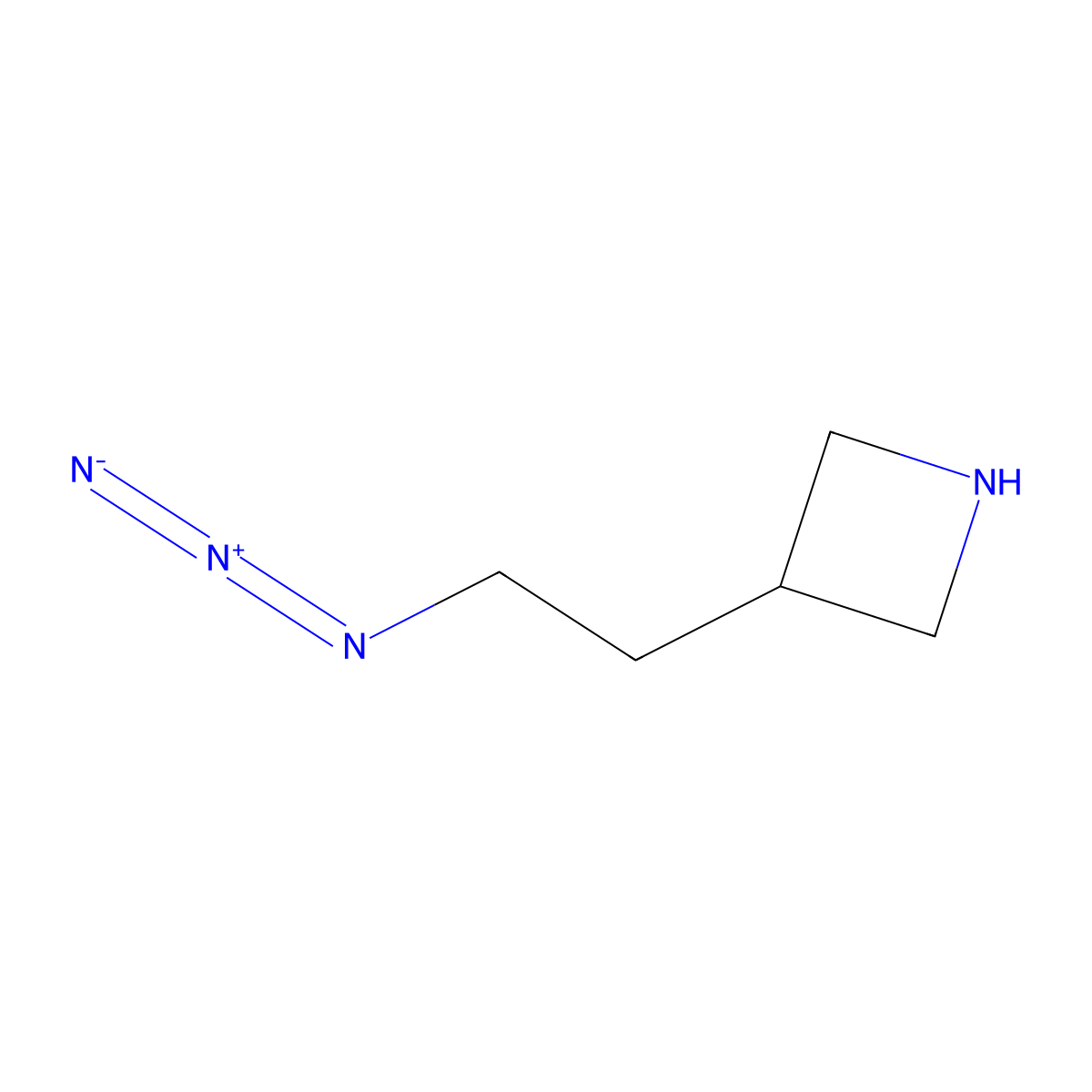 3-(2-Azidoethyl)azetidine molecular structure, CAS 2001382-20-1