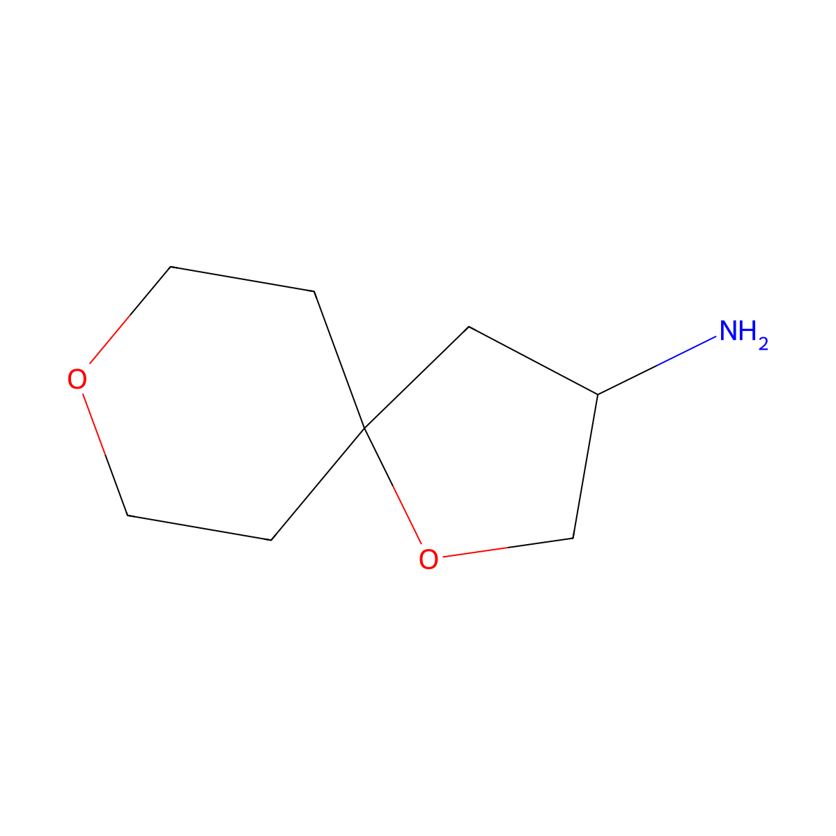 1,8-Dioxaspiro[4.5]decan-3-amine molecular structure, CAS 2001418-88-6