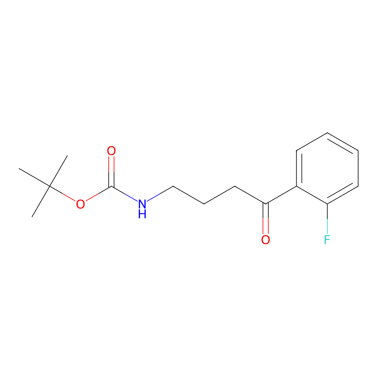 tert-Butyl N-[4-(2-fluorophenyl)-4-oxobutyl]carbamate molecular structure, CAS 2001465-51-4