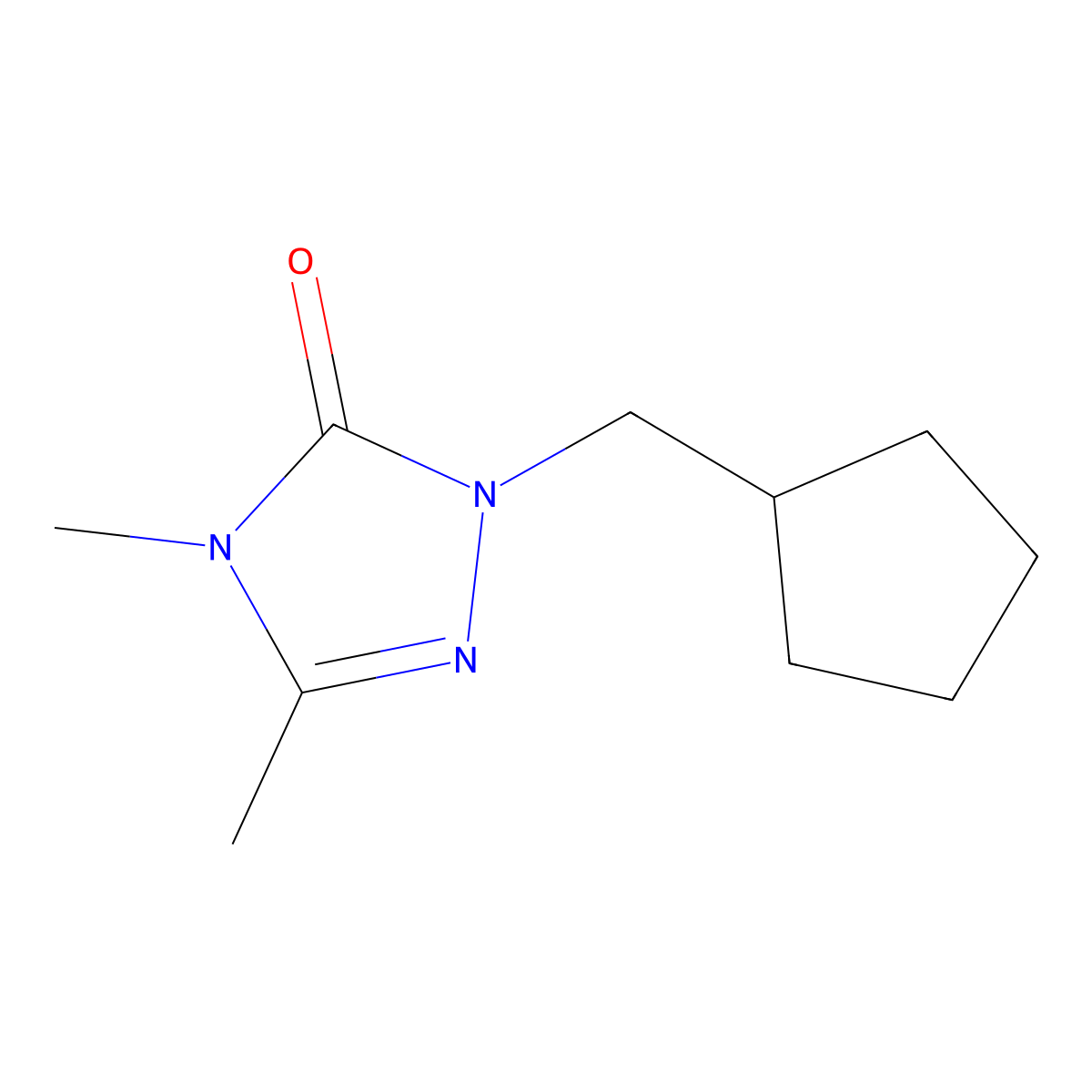 1-(cyclopentylmethyl)-3,4-dimethyl-4,5-dihydro-1H-1,2,4-triazol-5-one molecular structure, CAS 2001469-68-5