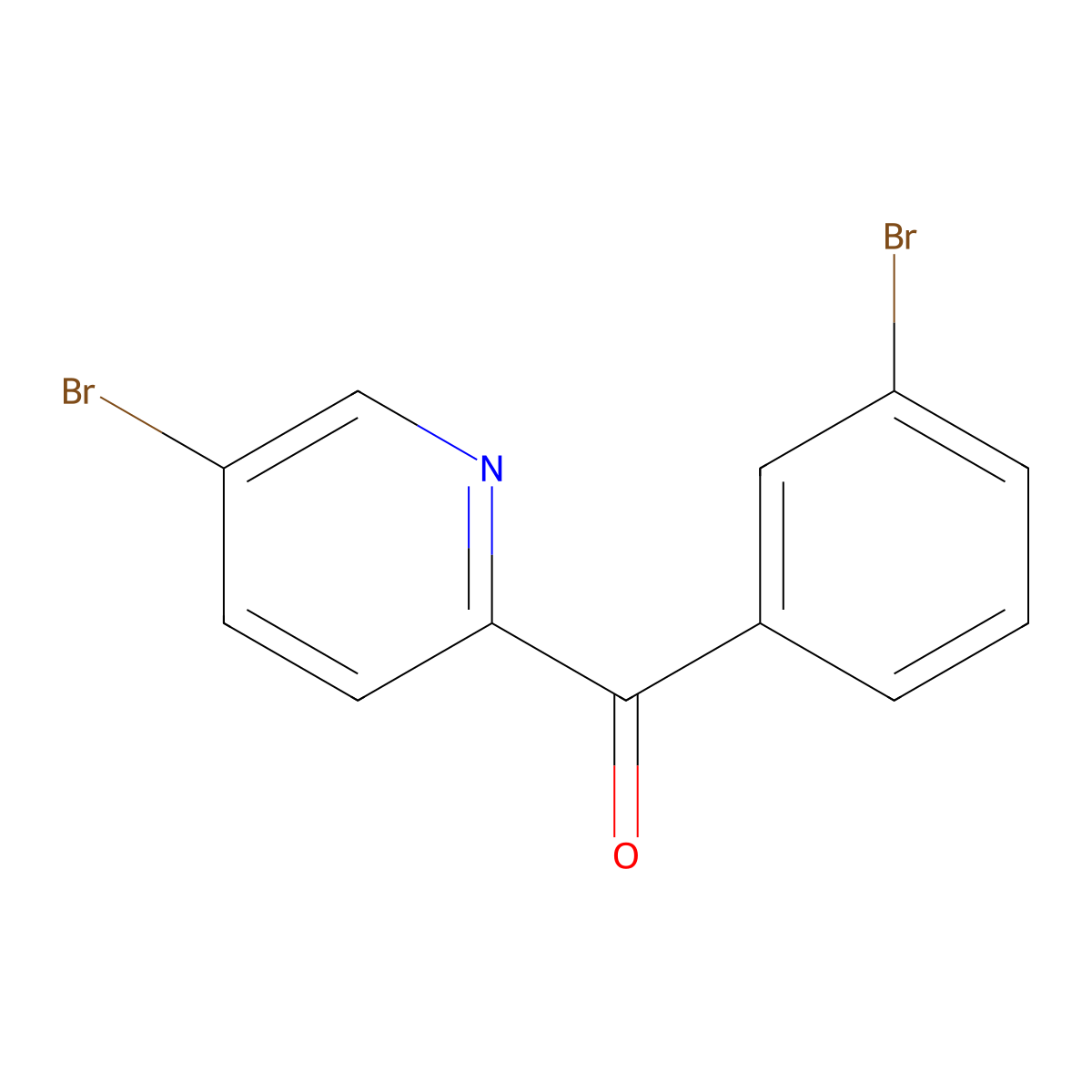 (3-Bromophenyl)(5-bromopyridin-2-yl)methanone molecular structure, CAS 2001519-25-9