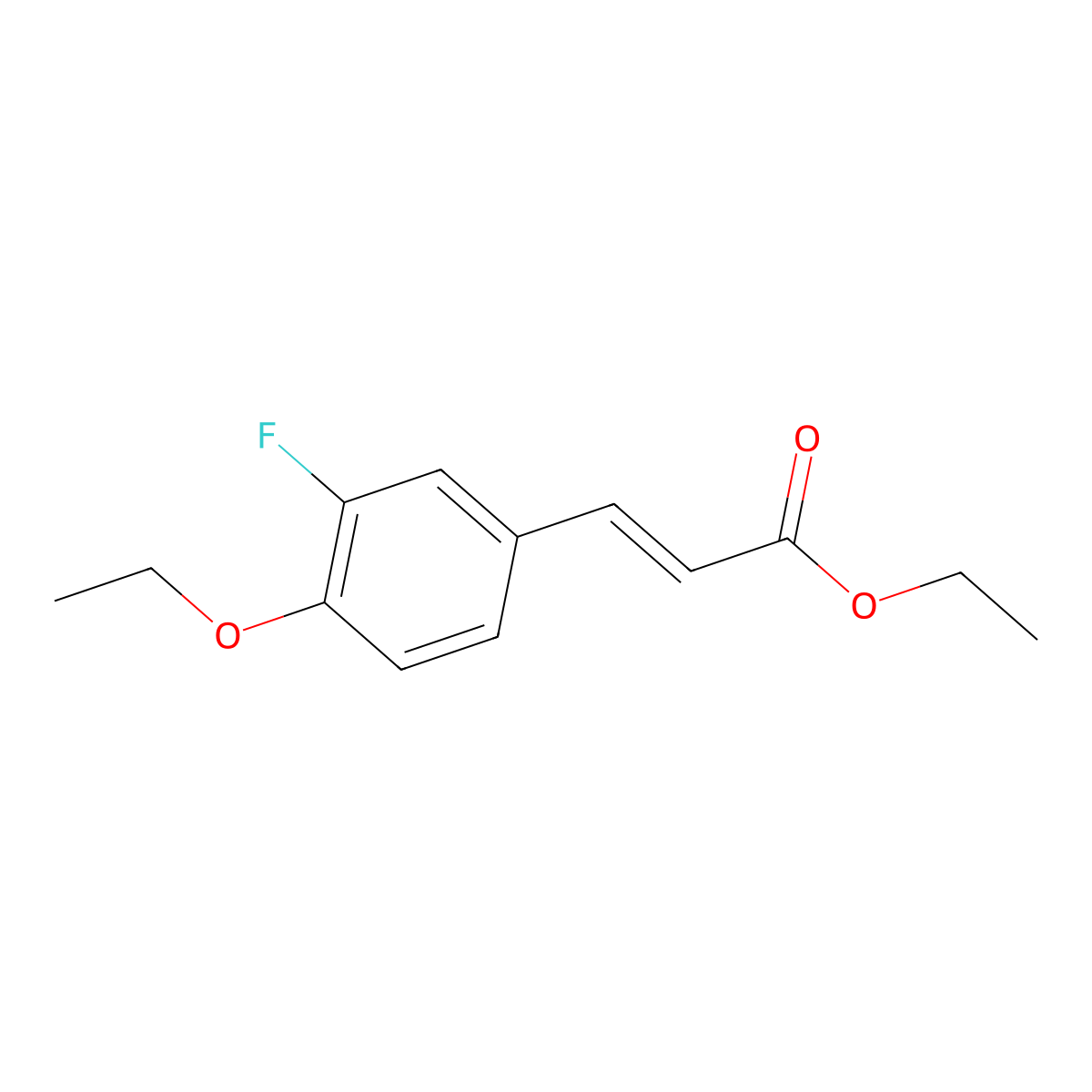 Ethyl 3-(4-ethoxy-3-fluorophenyl)-2-propenoate molecular structure, CAS 2001540-53-8