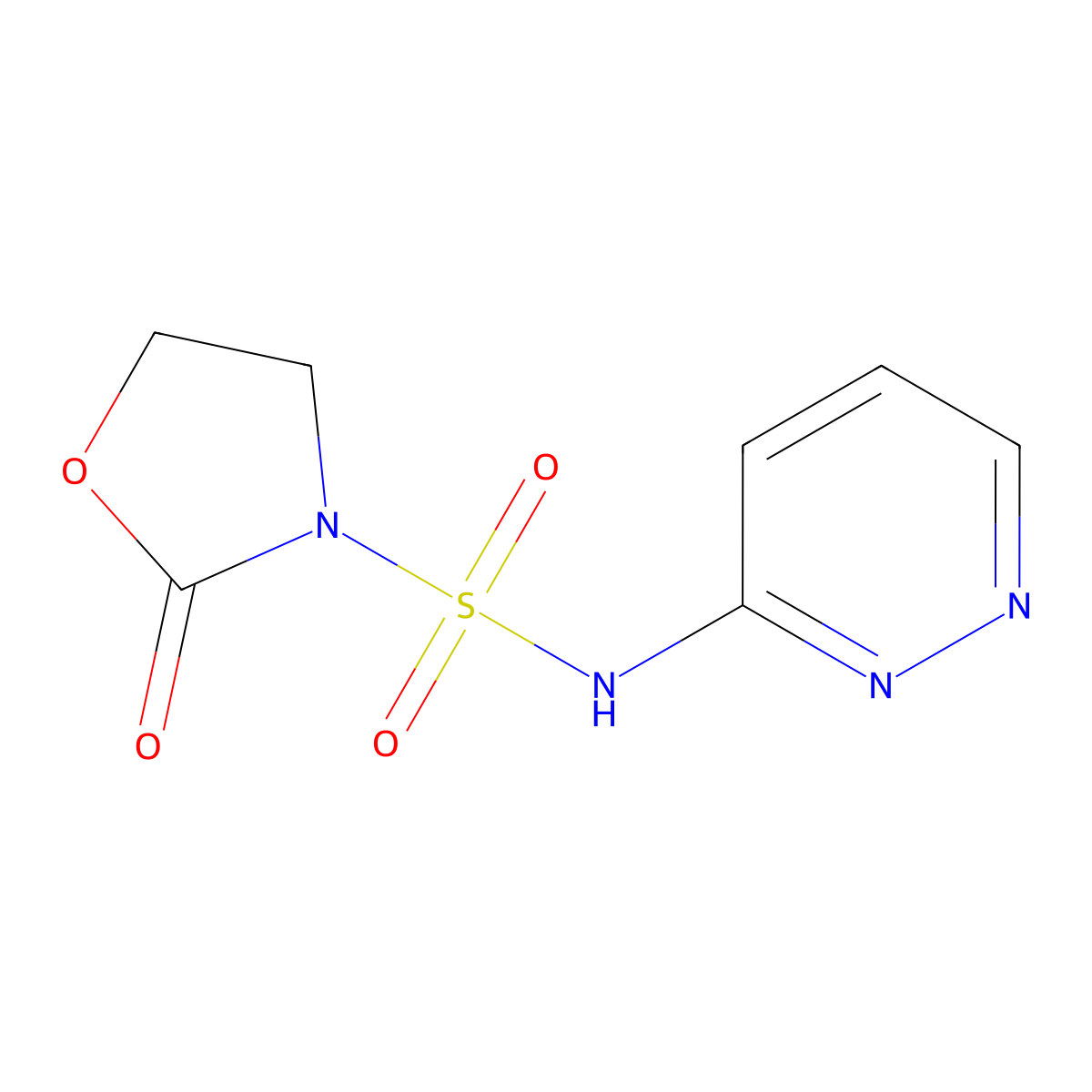 2-Oxo-N-(pyridazin-3-YL)oxazolidine-3-sulfonamide molecular structure, CAS 2001545-11-3