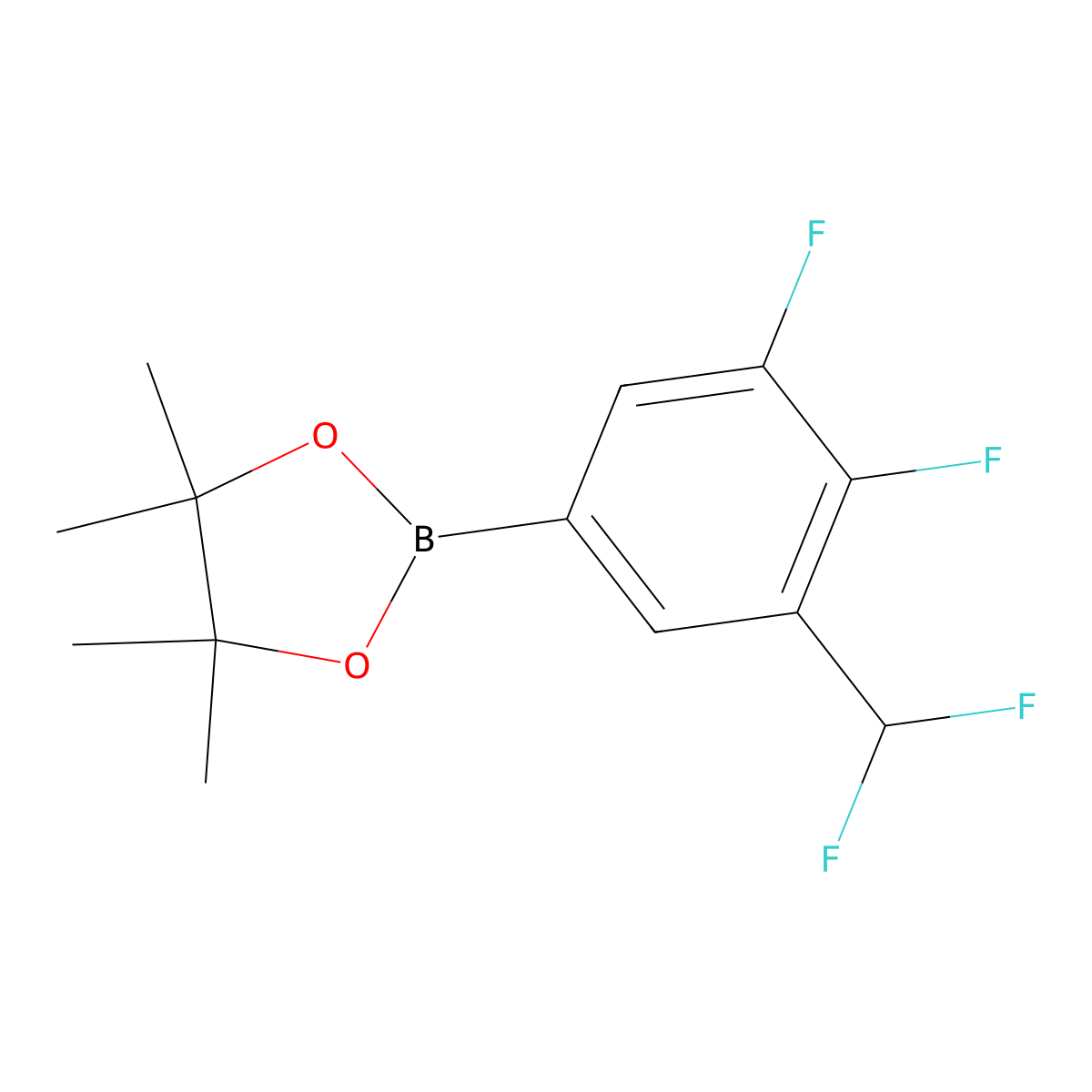 2-(3-(Difluoromethyl)-4,5-difluorophenyl)-4,4,5,5-tetramethyl-1,3,2-dioxaborolane molecular structure, CAS 2001545-43-1