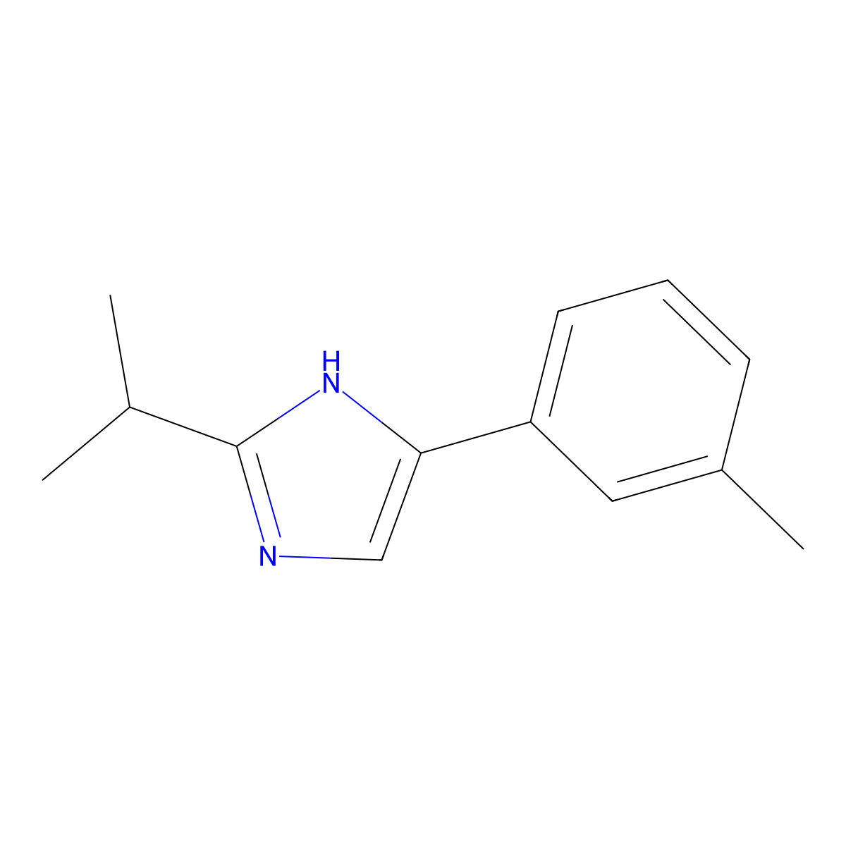 2-isopropyl-4-(m-tolyl)-1H-imidazole molecular structure, CAS 2001563-05-7