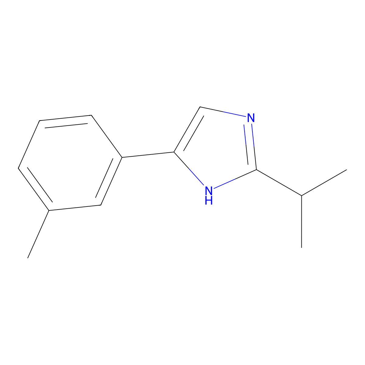 2-isopropyl-4-(m-tolyl)-1H-imidazole molecular structure, CAS 2001563-05-7
