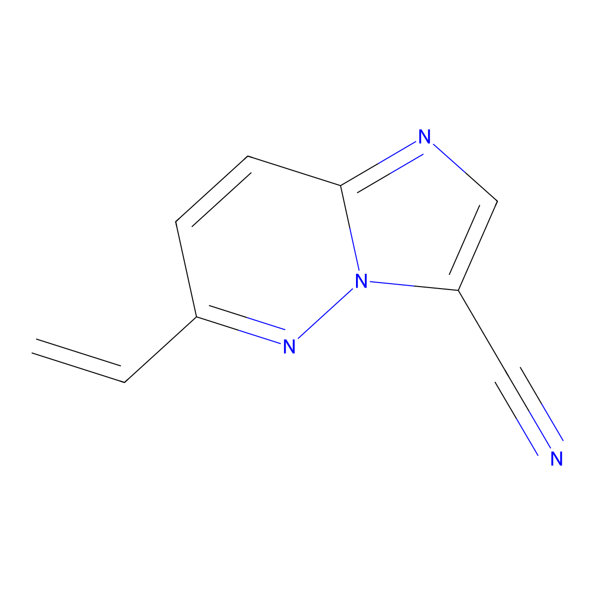 6-Vinylimidazo[1,2-B]pyridazine-3-carbonitrile molecular structure, CAS 2001563-07-9