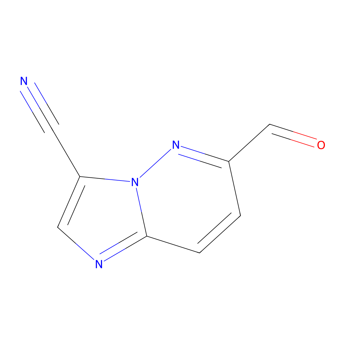 6-Formylimidazo[1,2-B]pyridazine-3-carbonitrile molecular structure, CAS 2001563-08-0