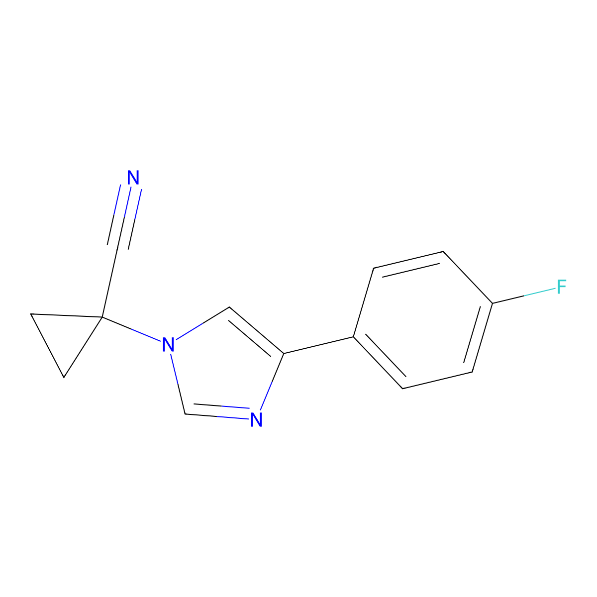 1-(4-(4-Fluorophenyl)-1H-imidazol-1-YL)cyclopropane-1-carbonitrile molecular structure, CAS 2001563-16-0