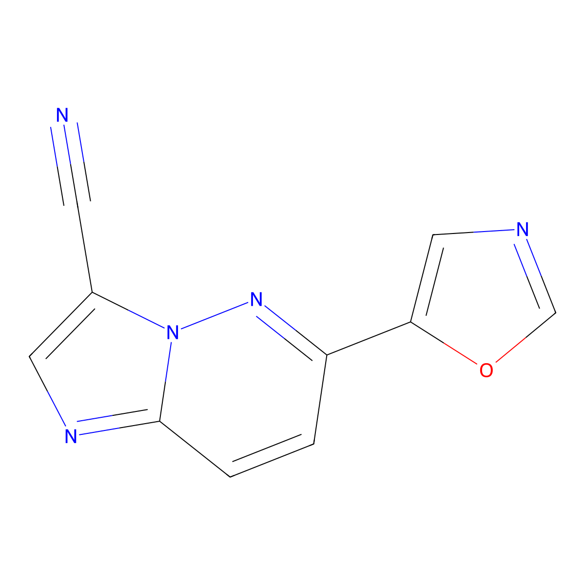 6-(Oxazol-5-YL)imidazo[1,2-B]pyridazine-3-carbonitrile molecular structure, CAS 2001563-37-5