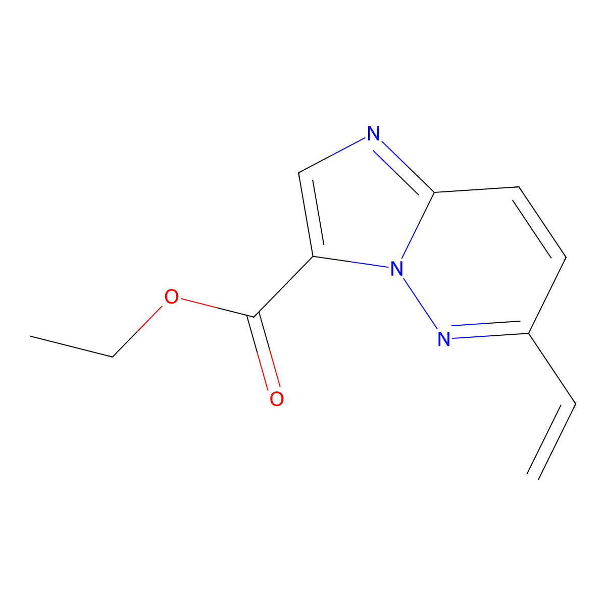 Ethyl 6-vinylimidazo[1,2-B]pyridazine-3-carboxylate molecular structure, CAS 2001563-52-4