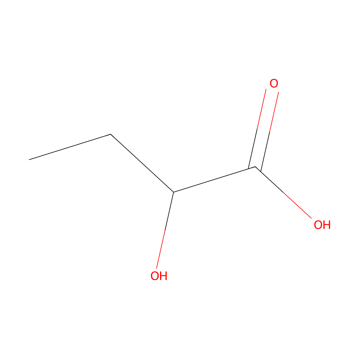 (R)-2-Hydroxybutyric acid molecular structure, CAS 20016-85-7