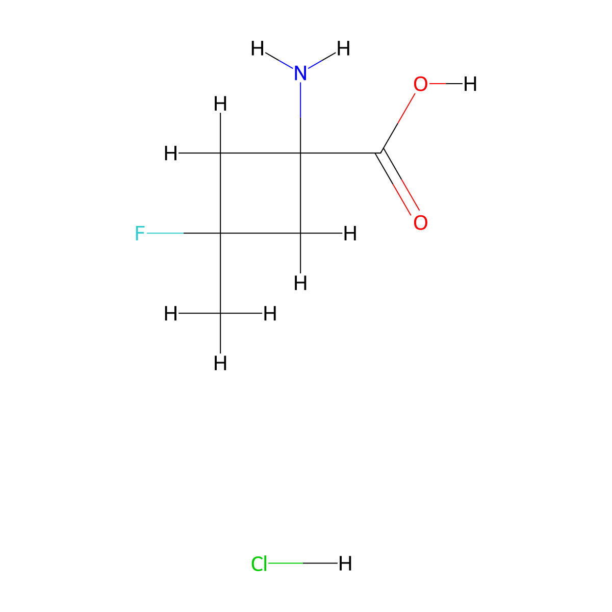 cis-1-Amino-3-fluoro-3-methyl-cyclobutanecarboxylic acid;hydrochloride molecular structure, CAS 2001608-47-3