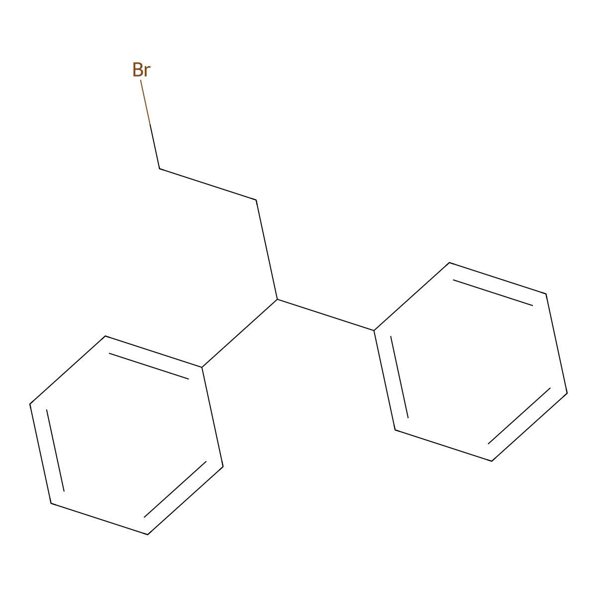 1,1'-(3-Bromopropylidene)bisbenzene molecular structure, CAS 20017-68-9