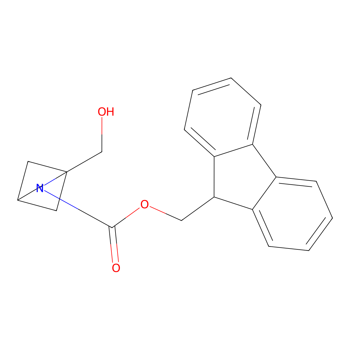 (9H-fluoren-9-yl)methyl 1-(hydroxymethyl)-2-azabicyclo[2.1.1]hexane-2-carboxylate molecular structure, CAS 2001758-13-8