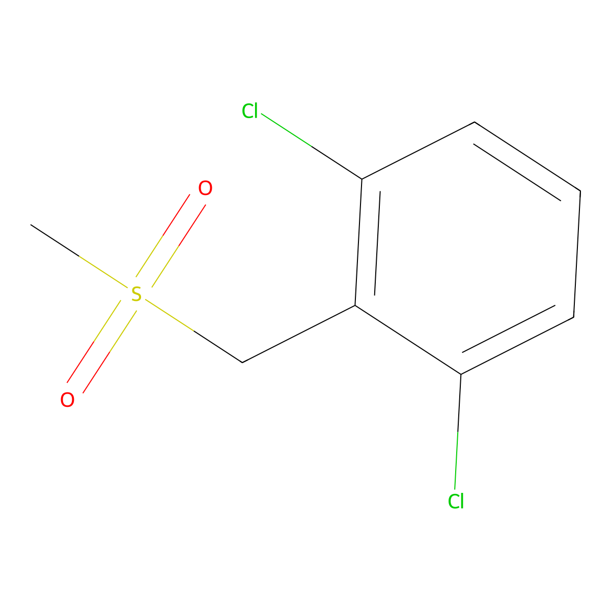 1,3-Dichloro-2-(methylsulfonylmethyl)benzene molecular structure, CAS 20018-02-4