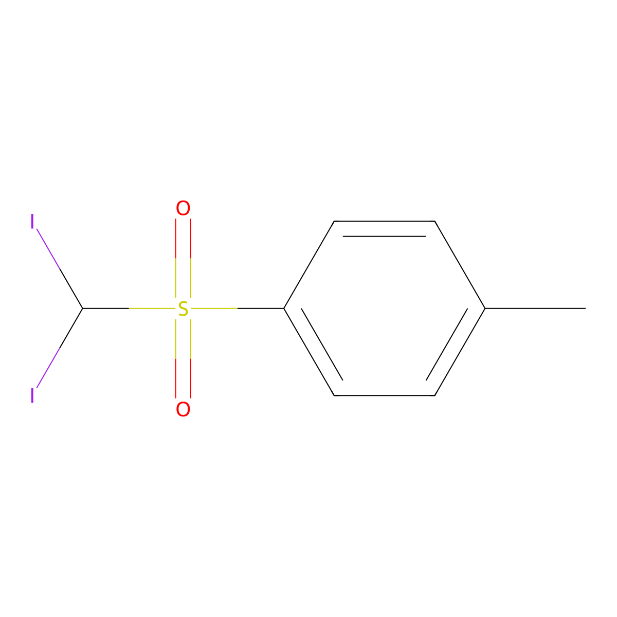 Diiodomethyl p-tolyl sulfone molecular structure, CAS 20018-09-1
