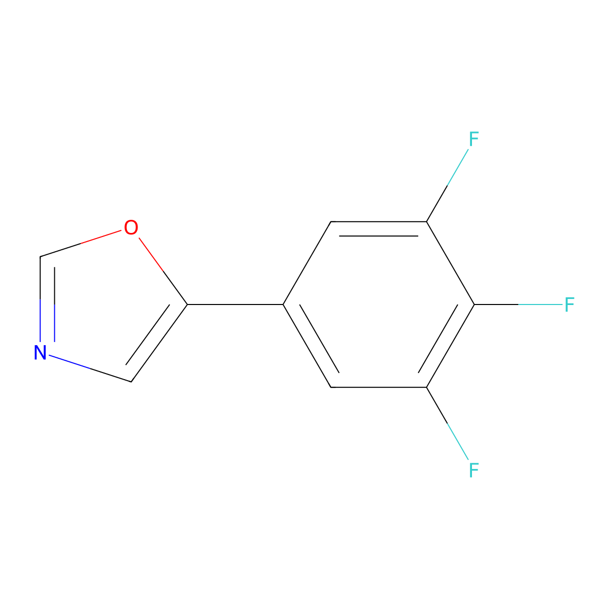 5-(3,4,5-Trifluorophenyl)oxazole molecular structure, CAS 2001814-53-3