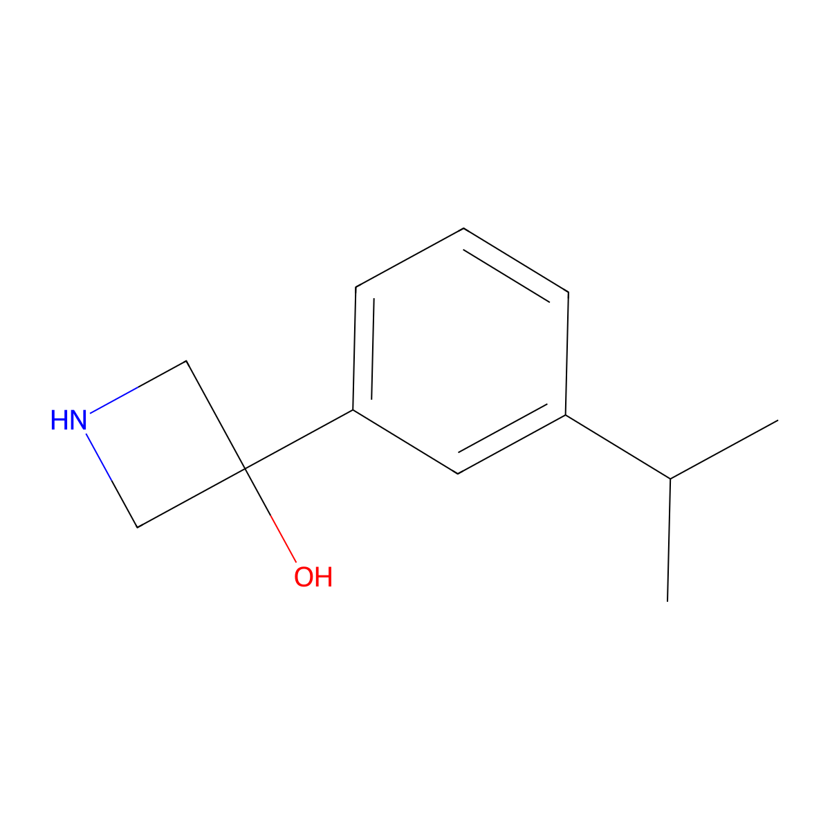 3-[3-(Propan-2-yl)phenyl]azetidin-3-ol molecular structure, CAS 2001831-64-5