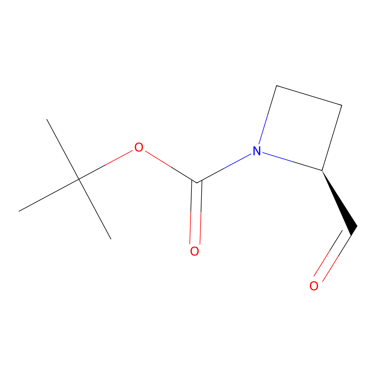tert-Butyl (S)-2-formylazetidine-1-carboxylate molecular structure, CAS 200184-45-8