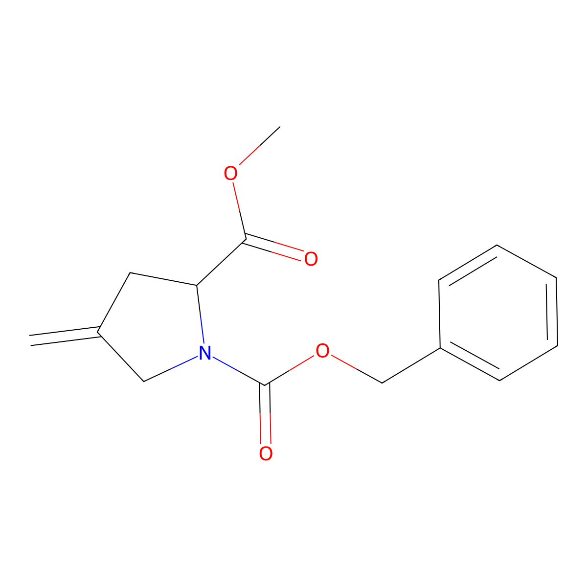 (S)-1-Benzyl 2-methyl 4-methylenepyrrolidine-1,2-dicarboxylate molecular structure, CAS 200184-60-7