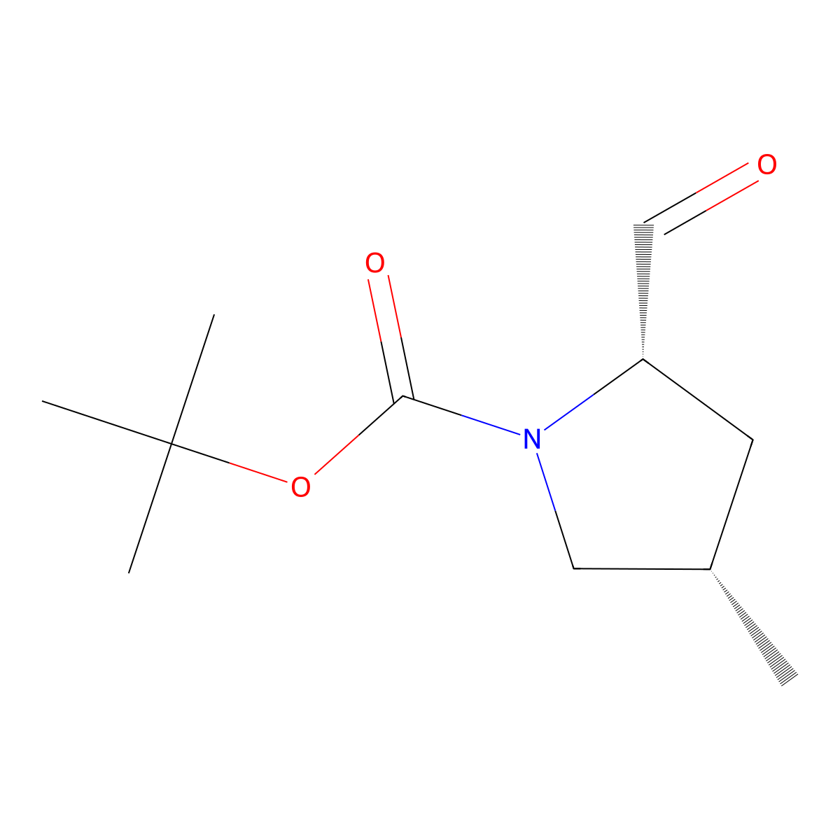 (2S,4S)-tert-butyl 2-formyl-4-methylpyrrolidine-1-carboxylate molecular structure, CAS 200184-61-8