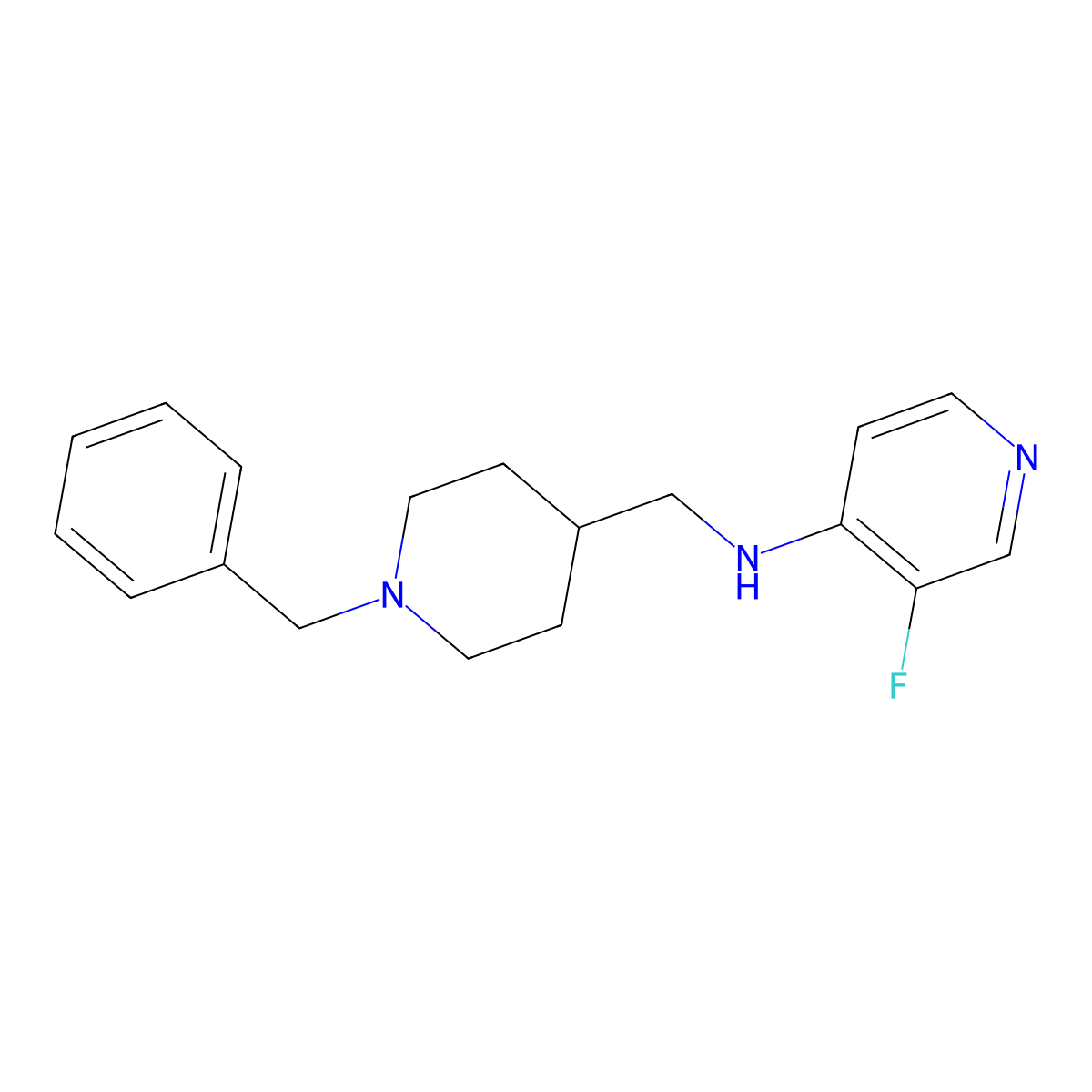 N-((1-Benzylpiperidin-4-yl)methyl)-3-fluoropyridin-4-amine molecular structure, CAS 2001855-41-8