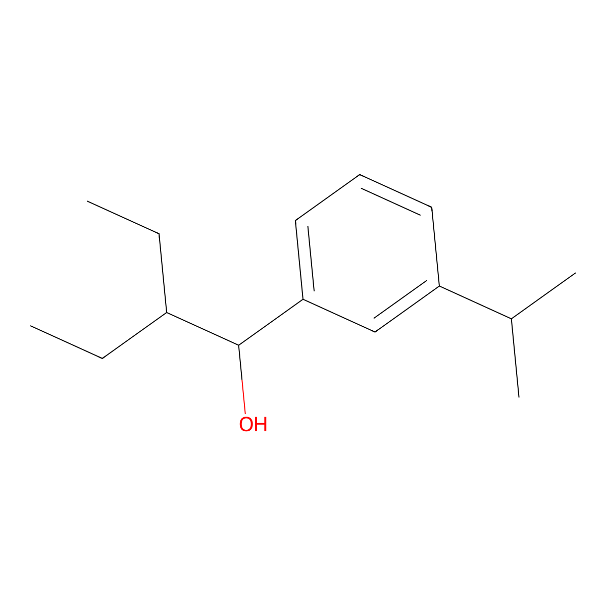 alpha-(1-Ethylpropyl)-3-(1-methylethyl)benzenemethanol molecular structure, CAS 2001866-90-4