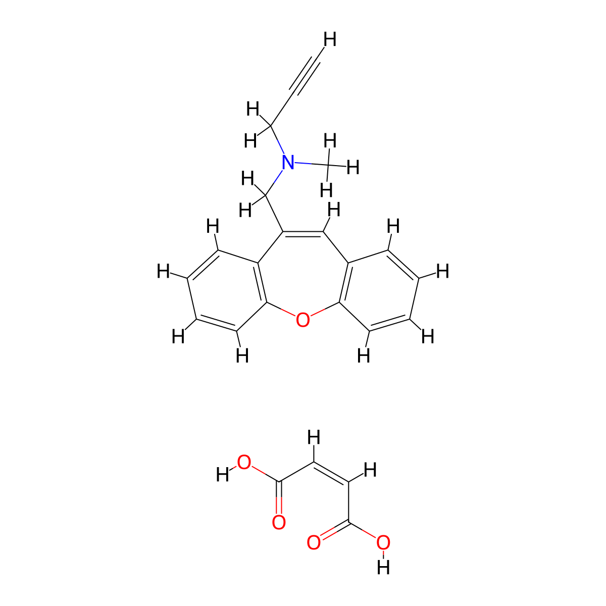 Omigapil maleate molecular structure, CAS 200189-97-5