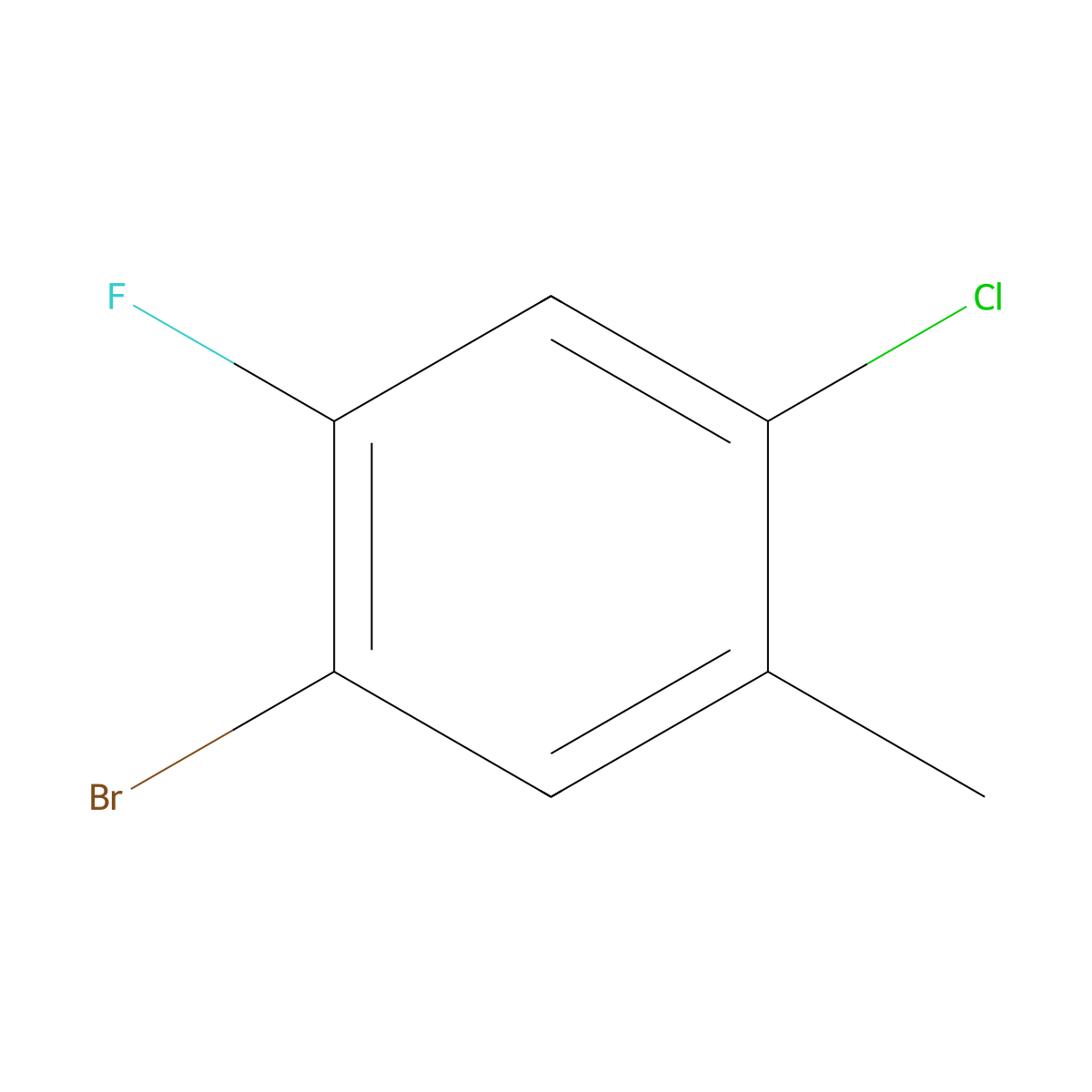 3-Bromo-6-chloro-4-fluoro-toluene molecular structure, CAS 200190-87-0