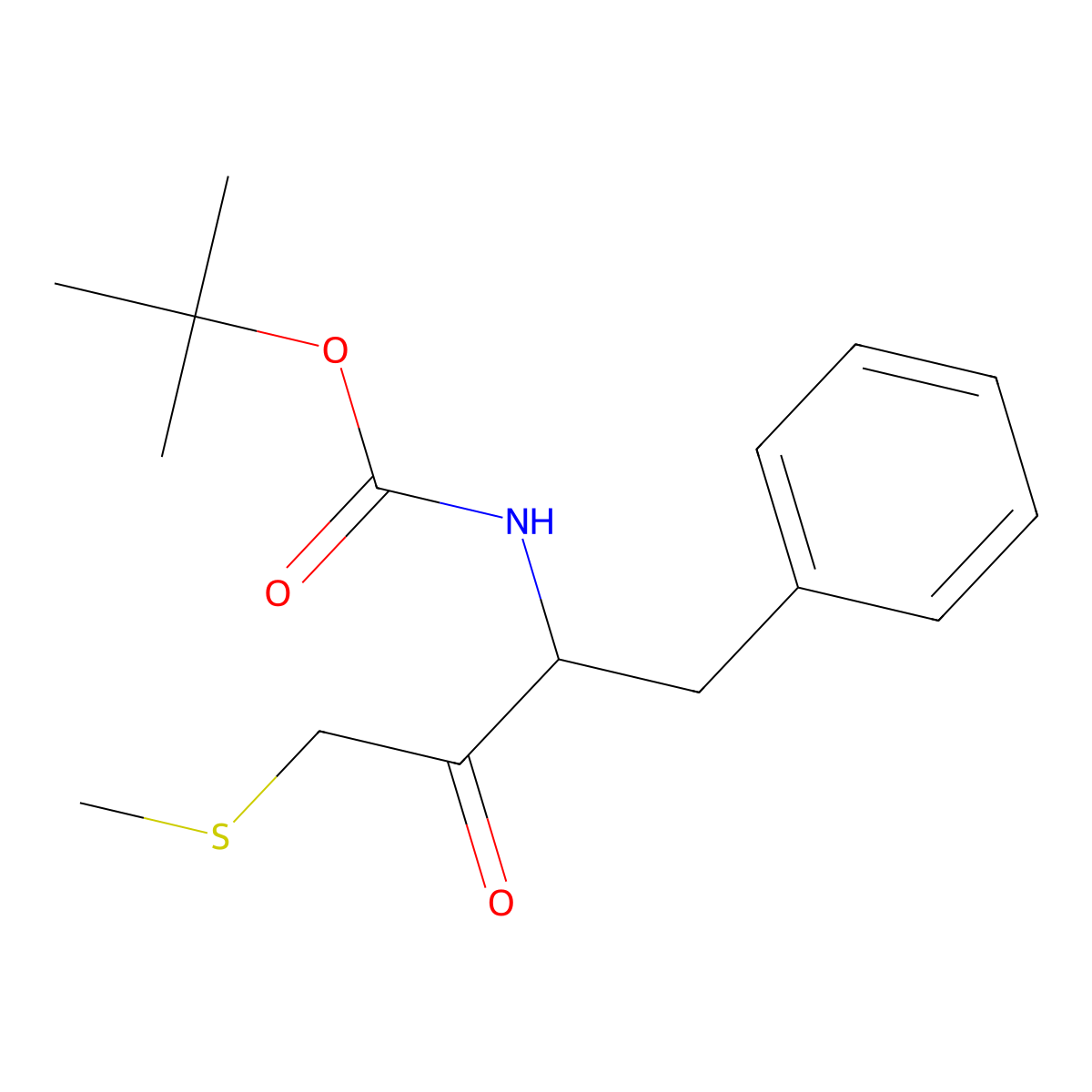 Tert-butyl (1-benzyl-3-methylsulfanyl-2-oxopropyl)carbamate molecular structure, CAS 200190-95-0