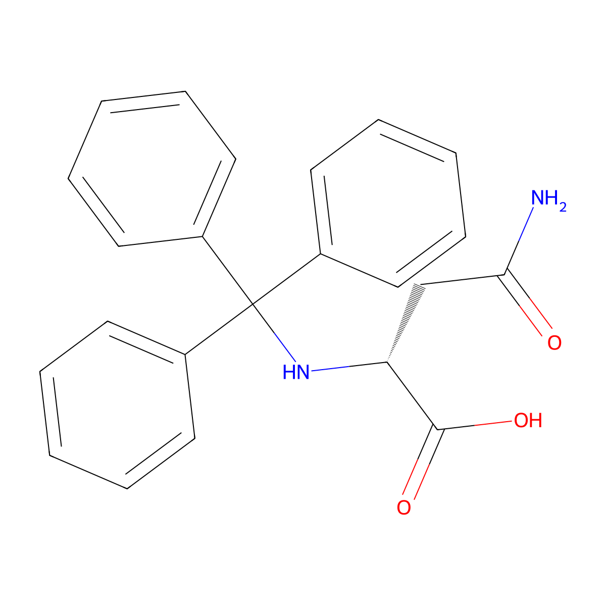 H-D-Asn(Trt)-OH molecular structure, CAS 200192-49-0