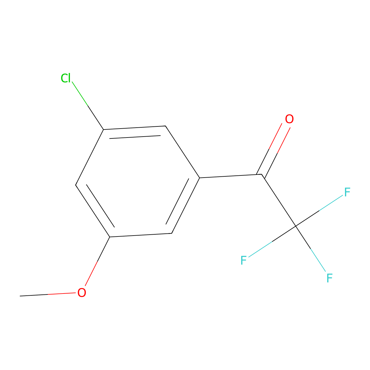 1-(3-Chloro-5-methoxyphenyl)-2,2,2-trifluoroethanone molecular structure, CAS 2001937-63-7