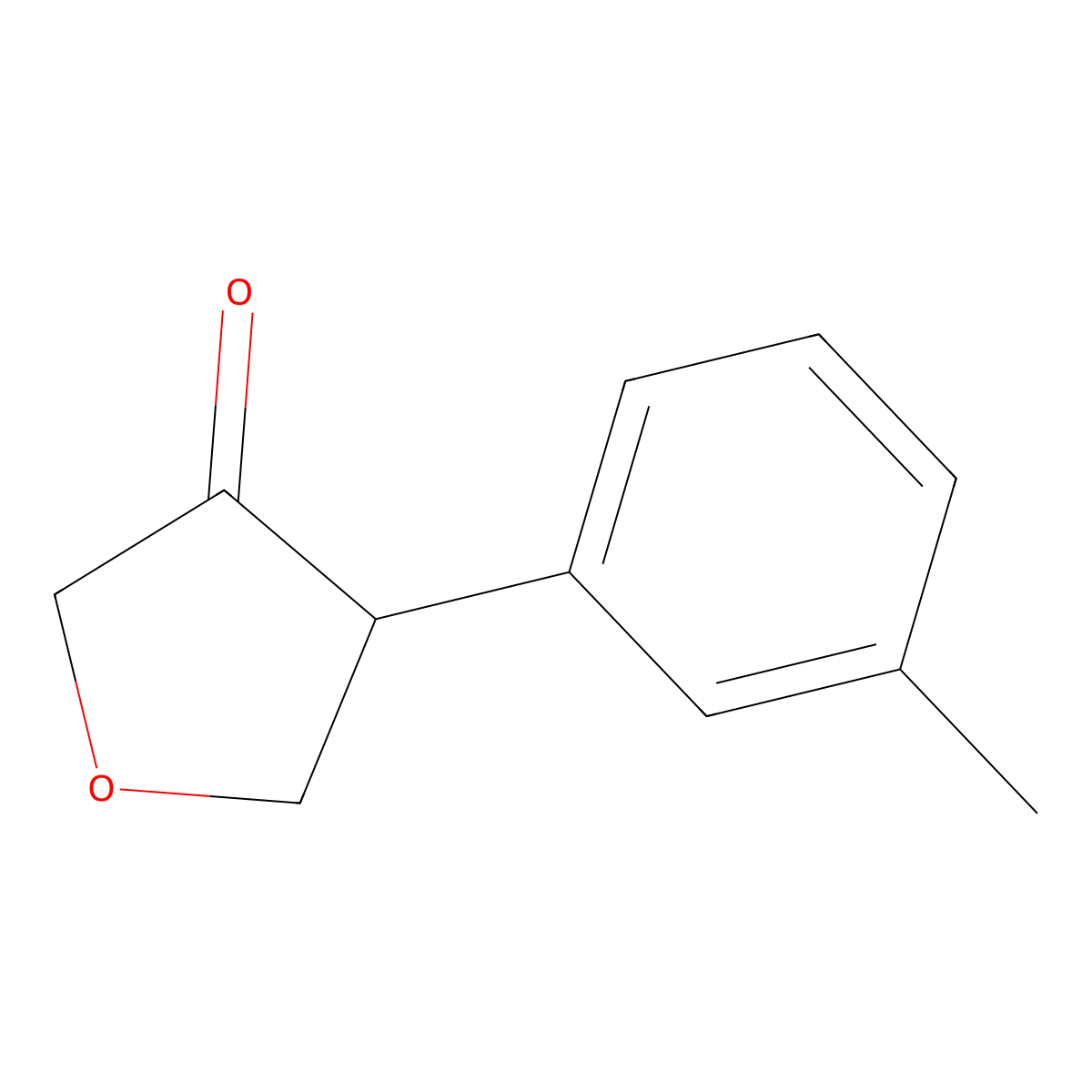 4-(3-Methylphenyl)oxolan-3-one molecular structure, CAS 2001971-17-9