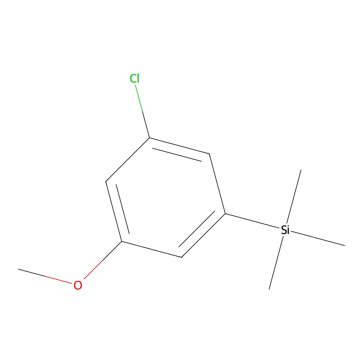 (3-Chloro-5-methoxyphenyl)trimethylsilane molecular structure, CAS 2001990-77-6