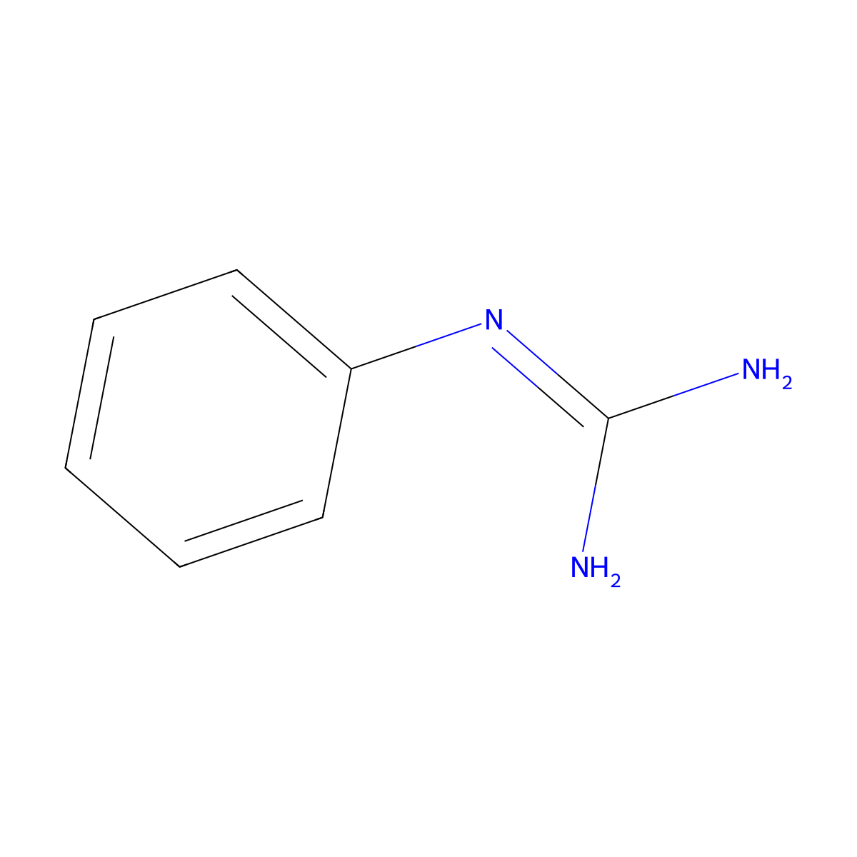 N-Phenylguanidine molecular structure, CAS 2002-16-6