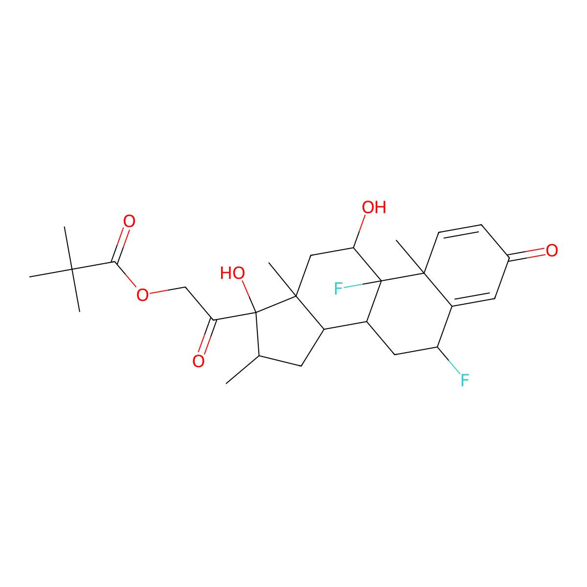 Flumethasone Pivalate molecular structure, CAS 2002-29-1