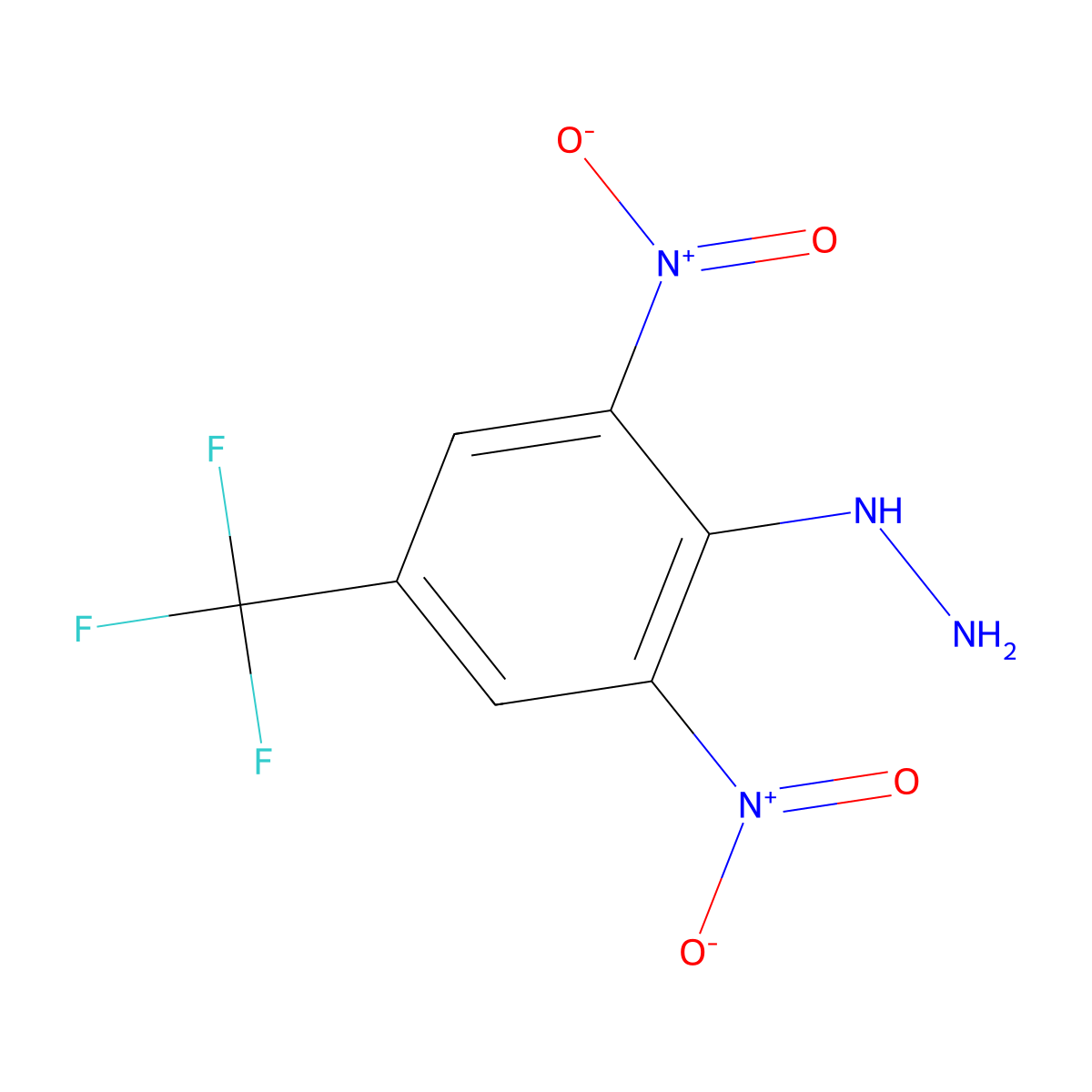 1-[2,6-Dinitro-4-(trifluoromethyl)phenyl]hydrazine molecular structure, CAS 2002-68-8