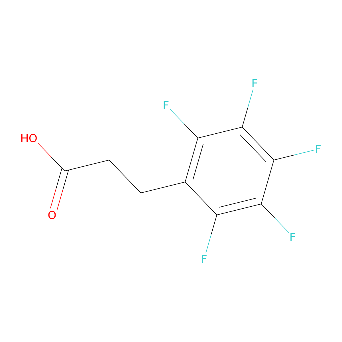 3-(Pentafluorophenyl)propionic acid molecular structure, CAS 2002-92-8