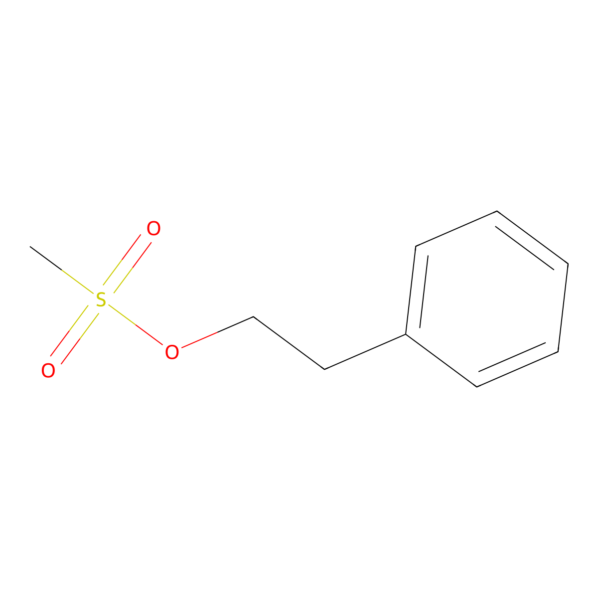 Methanesulfonic acid, 2-phenylethyl ester molecular structure, CAS 20020-27-3