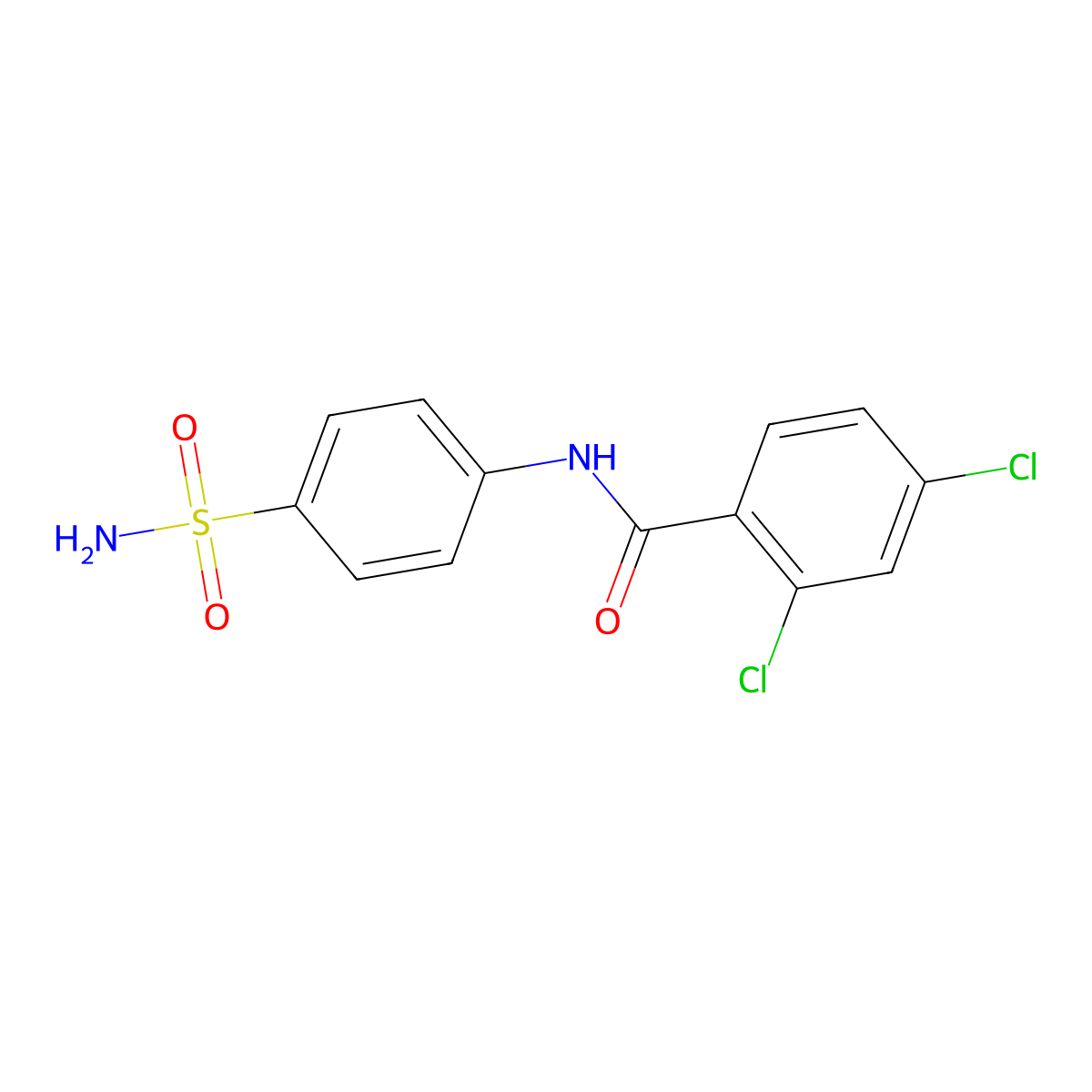 2,4-dichloro-N-(4-sulfamoylphenyl)benzamide molecular structure, CAS 200201-58-7