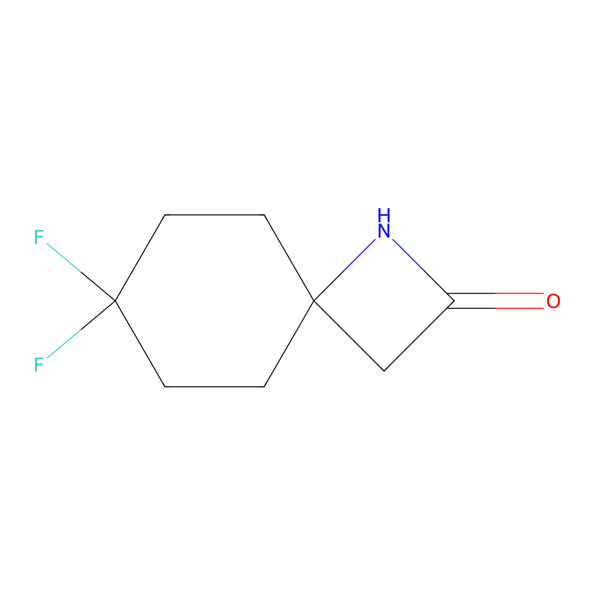 7,7-Difluoro-1-azaspiro[3.5]nonan-2-one molecular structure, CAS 2002016-09-1