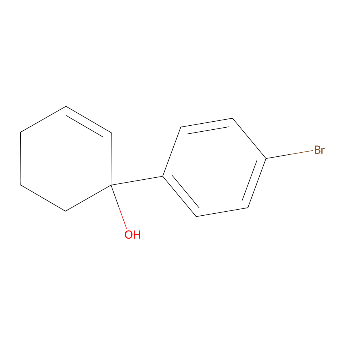 4'-Bromo-1,2,3,4-tetrahydro-[1,1'-biphenyl]-1-ol molecular structure, CAS 2002017-55-0