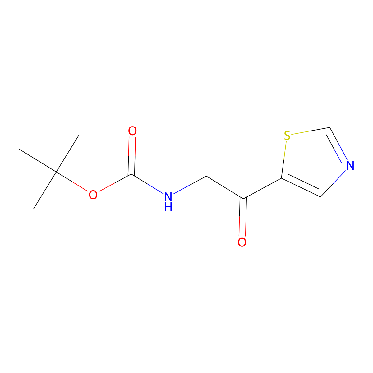 tert-butyl N-[2-oxo-2-(1,3-thiazol-5-yl)ethyl]carbamate molecular structure, CAS 2002073-02-9