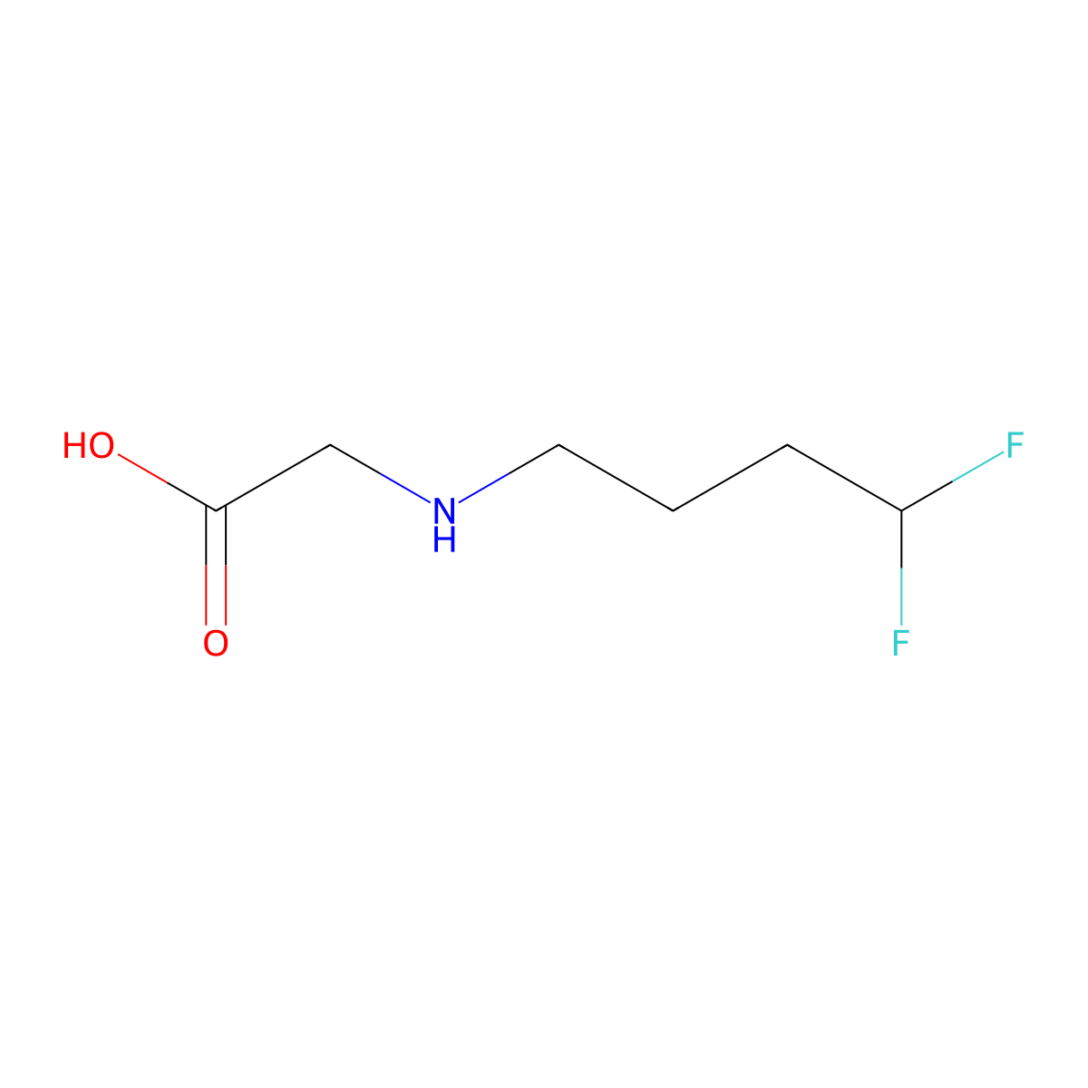 N-(4,4-Difluorobutyl)glycine molecular structure, CAS 2002083-83-0