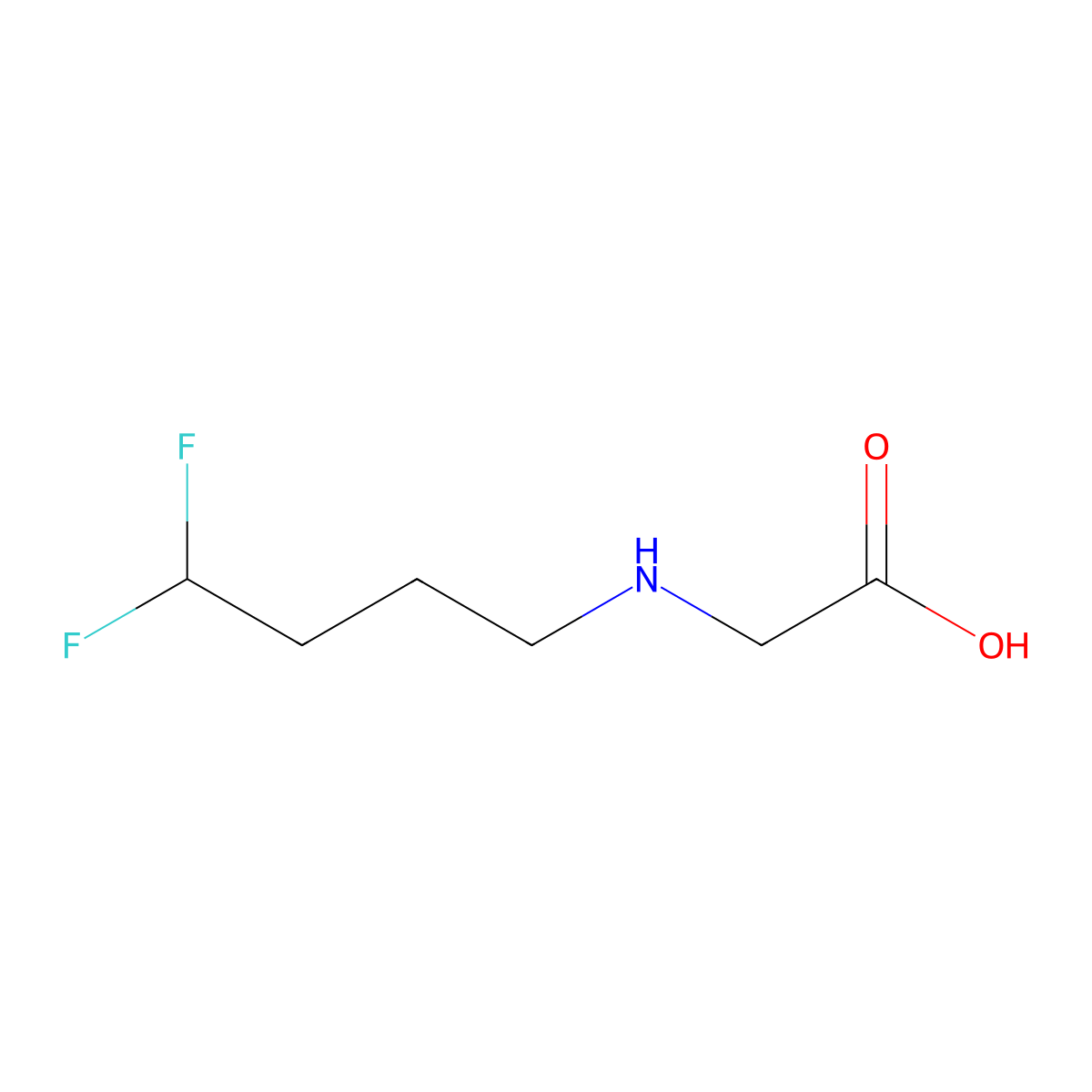 N-(4,4-Difluorobutyl)glycine molecular structure, CAS 2002083-83-0