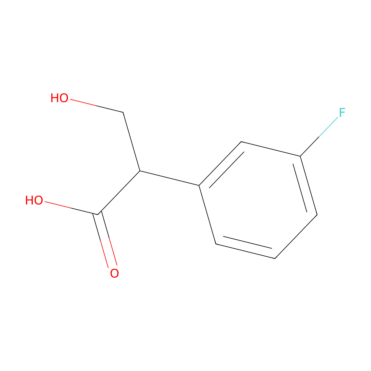 2-(3-Fluorophenyl)-3-hydroxypropanoic acid molecular structure, CAS 200214-22-8